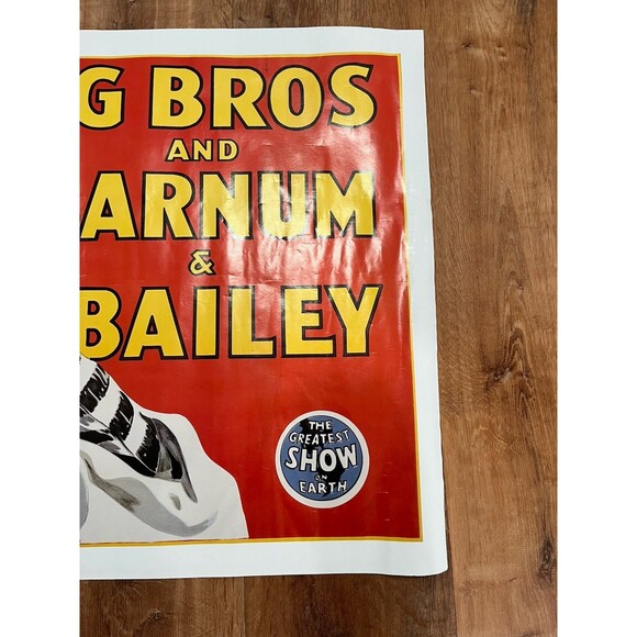 Vintage 90s Ringling Bros. And Barnum & Bailey Circus Advertising Poster 36”x25” - Picture 4 of 9